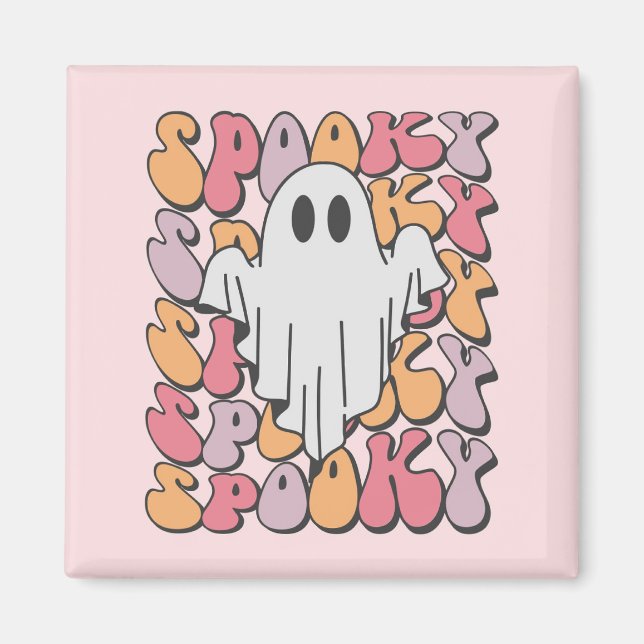 Imã Spooky Retro Ghost (Frente)