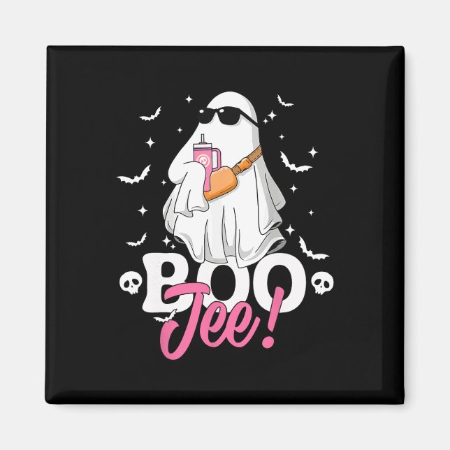 Imã Spooky Season Cute Ghost Halloween Costume Boujee (Frente)