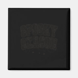 Imã Spooky Season Halloween Spider Webs Varsity Text W