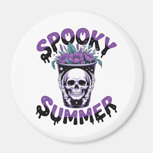 Imã Spooky Summer Skeletonsummerbetween (Frente)