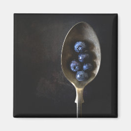 IMÃ "SPOON OF BLUEBERRIES", COMIDA REFRIDGERATOR MAGNE
