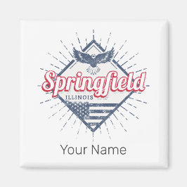 Imã Springfield City Illinois Estados Unidos Retro EUA