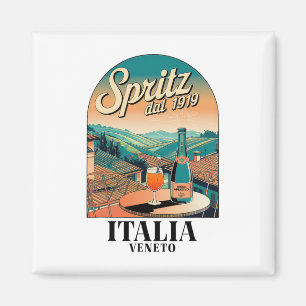 Imã Spritz Veneto Itália Vinho Laranja Vintage Cauda 2