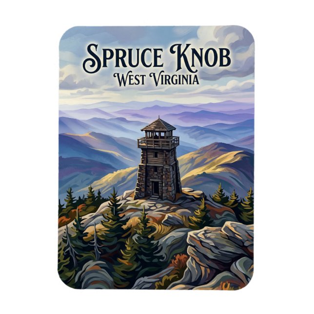 Ímã Spruce Knob Virgínia Ocidental (Vertical)