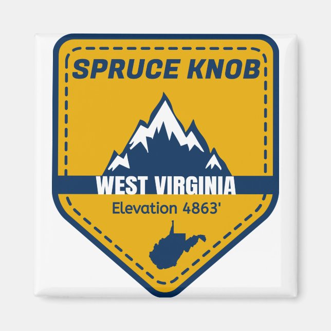 Imã Spruce Knob West Virginia (Frente)
