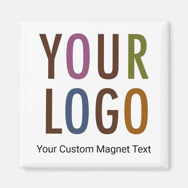 Imã Square Magnet Custom Business Logo Promotional (Frente)