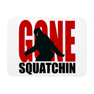 Ímã Squatchin ido - preto e vermelho