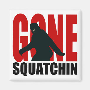 Imã Squatchin ido - preto e vermelho