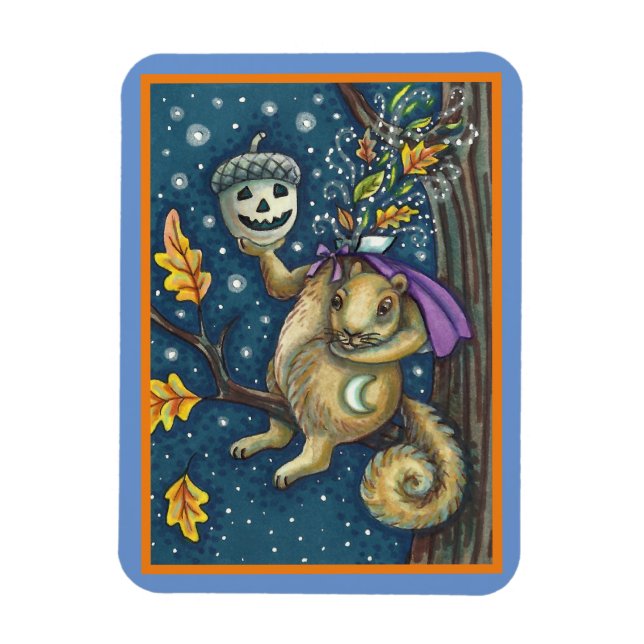 ÍMÃ SQUIRREL DE SONOLO E ACORN, DIA DE AS BRUXAS ENGRA (Vertical)
