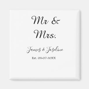Imã Sr. e Sra. adicione o nome est. Casal de casamento