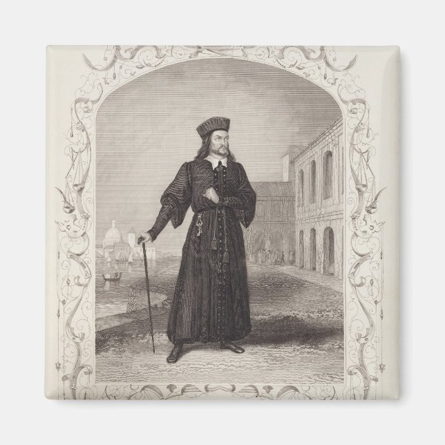 Imã Sr. Macready como Shylock, Ato I Cena 3, em "O Mer (Frente)