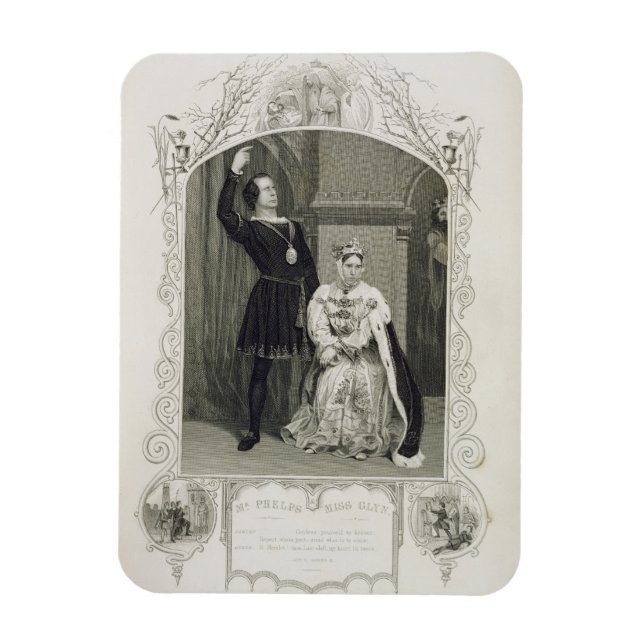 Ímã Sr. Phelps como Hamlet e Miss Glyn como Rainha Ger (Vertical)