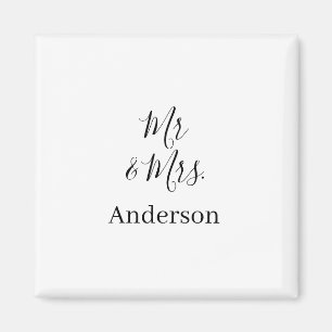 Imã Sr & Sra adicionar sobrenome data ano lembrança de