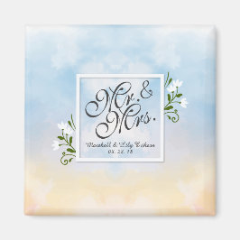 Imã Sr. & Sra. Elegant Frame Wedding | Magnet