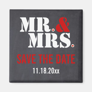 Imã Sr. & Sra. tipografia moderna casamento Salve a Da