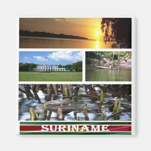 Imã SR - Suriname - Colagem Mosaica
