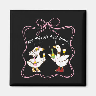 Imã Sra E Sr Silly Goose Festa De Casamento Engraçado