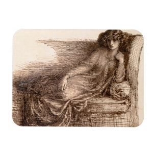 Ímã Sra. Jane Morris Reclining em um sofá