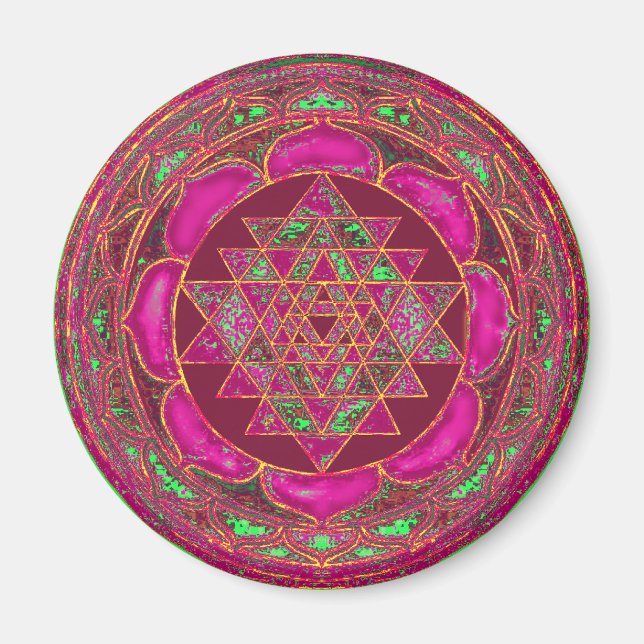 Imã Sri Lakshmi Yantra Mandala (Frente)