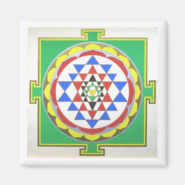 Imã Sri Yantra - Cores Precisas (Frente)
