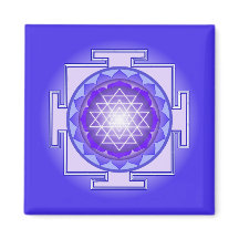 Sri yantra Mandala Roxo e Magneta Azul