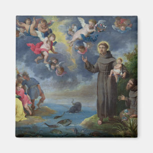 Imã St Anthony de Pádua que Preaching aos peixes