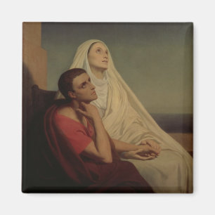 Imã St Augustine e seu St. Monica da mãe, 1855