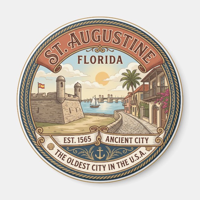 Imã St. Augustine Flórida (Frente)