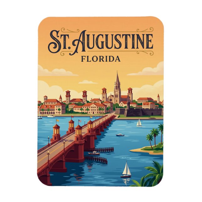 Ímã St. Augustine Frente ao Mar EUA (Vertical)