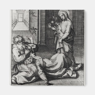 Imã St. Catherine que Exorcising um demónio de uma