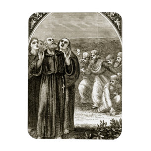 Ímã St. Columba que chanting, e atacado pelos Druids,