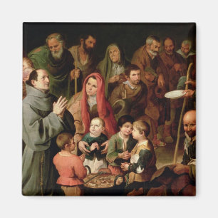 Imã St. Diego de Alcala que dá a comida aos pobres