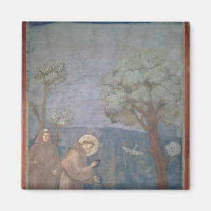Imã St Francis que Preaching aos pássaros, 1297-99