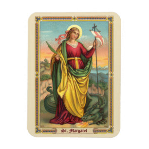 Ímã St. Margaret com Dragão e Estandarte da Ressurreiç