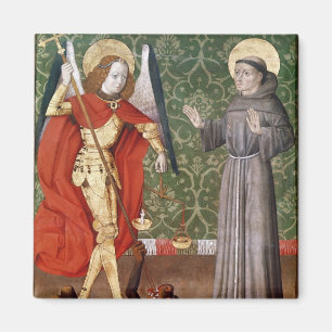 Imã St Michael e St Francis de Assisi, c.1480