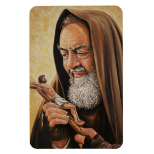 Ímã St. Padre Pio com refrigerador/carro do crucifixo