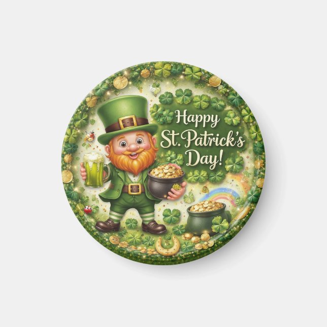 Imã St. Patrick’s Day Leprechaun Keychain (Frente)