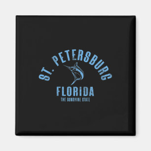 Imã St. Petersburg Flórida Fl Retro Vintage Praia Fren