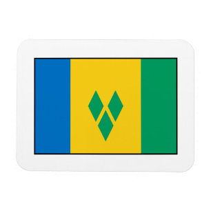 Ímã St. Vincent & a bandeira dos Grenadines