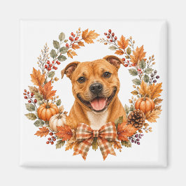 Imã Staffordshire Bull Terrier Outono