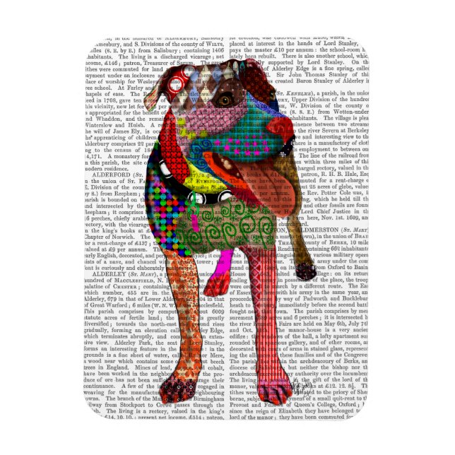 Ímã Staffordshire Bull Terrier - Patchwork (Vertical)
