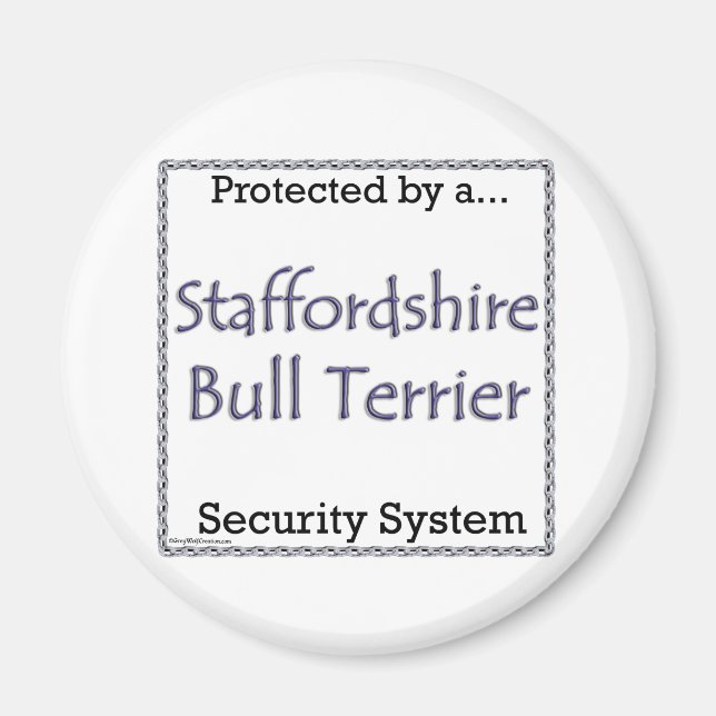 Imã Staffordshire Bull Terrier Securit... (Frente)