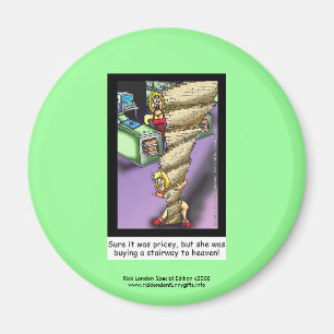 Imã Stairway to Heaven Parody Cartoon Novelty Magnet