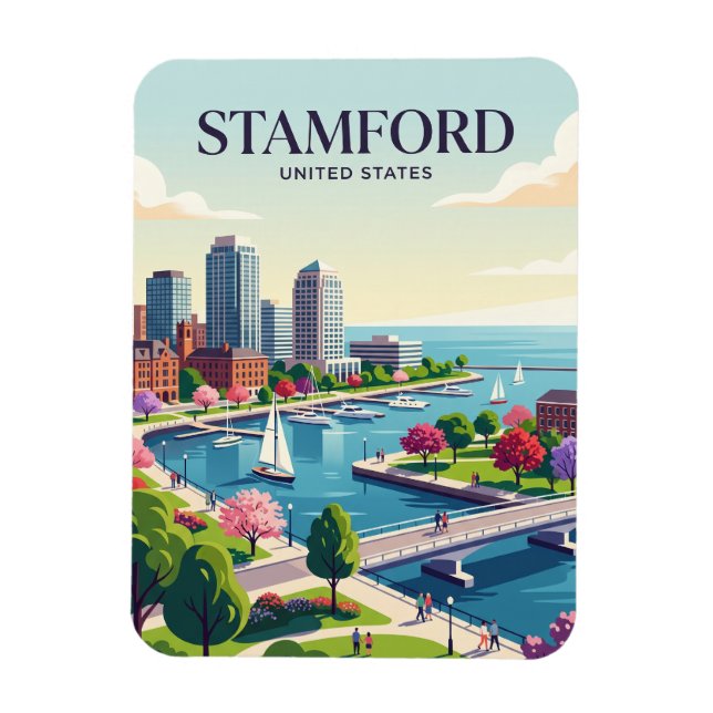 Ímã Stamford Connecticut (Vertical)