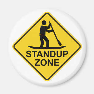 Imã Standup Paddleboard Zone Road Sign