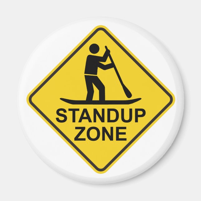 Imã Standup Paddleboard Zone Road Sign (Frente)