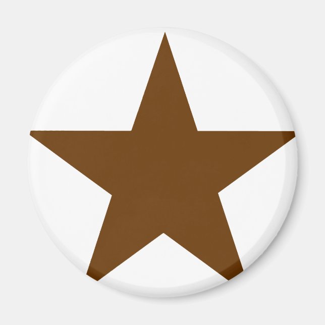 Imã Star Brown O MUSEUM Zazzle dá presentes (Frente)
