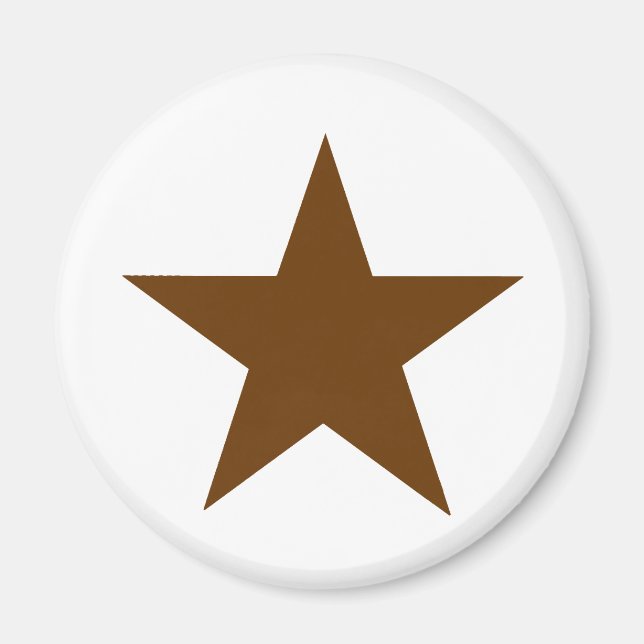 Imã Star Brown O MUSEUM Zazzle dá presentes (Frente)