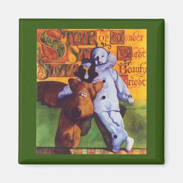 Imã STAR DE Magneta Quadrada WONDER / Verde (Frente)