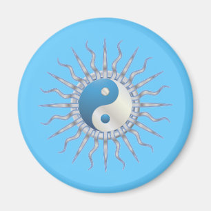 Imã Starburst azul Yin Yang